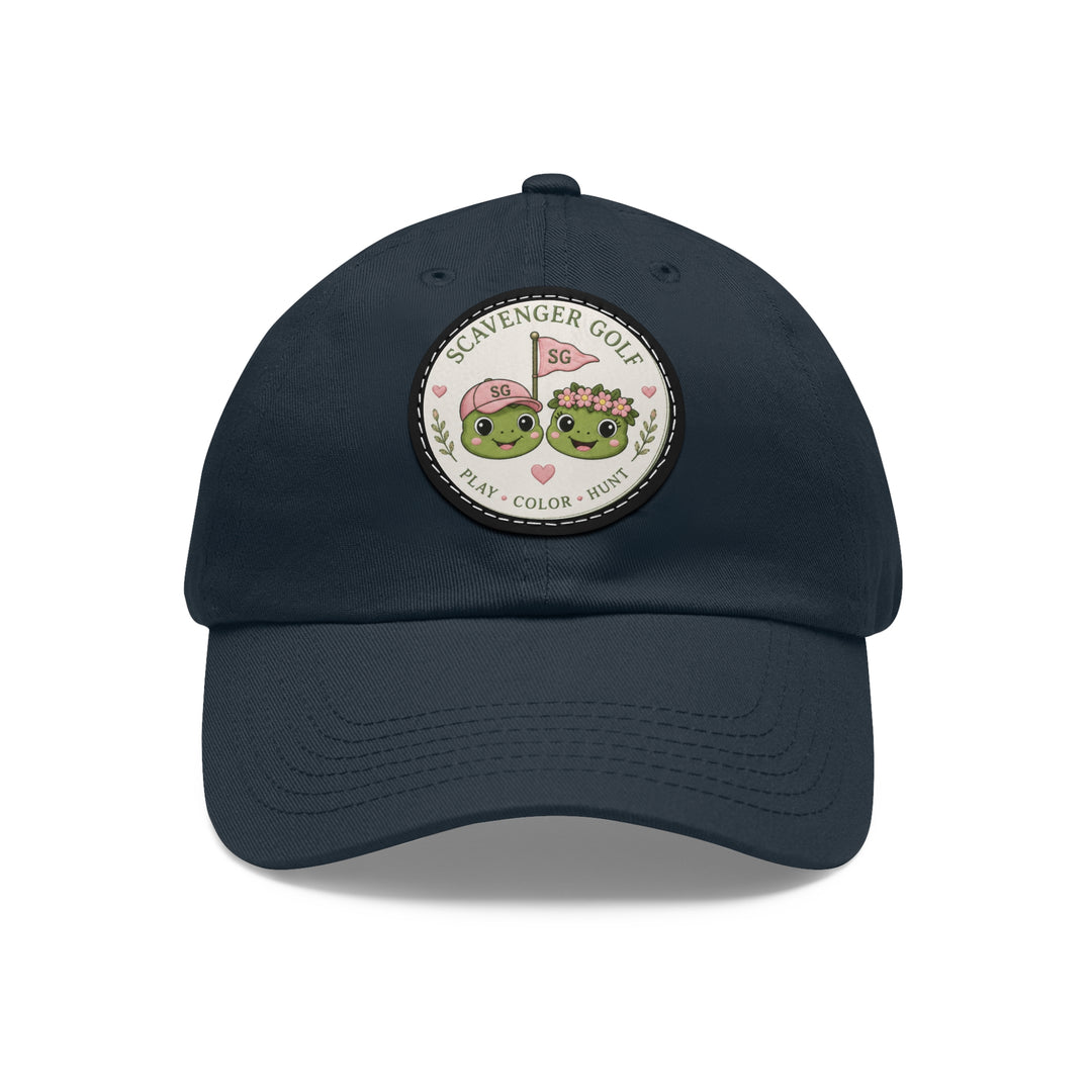 Lost Balls & Wildflowers Round Leather Patch Cap