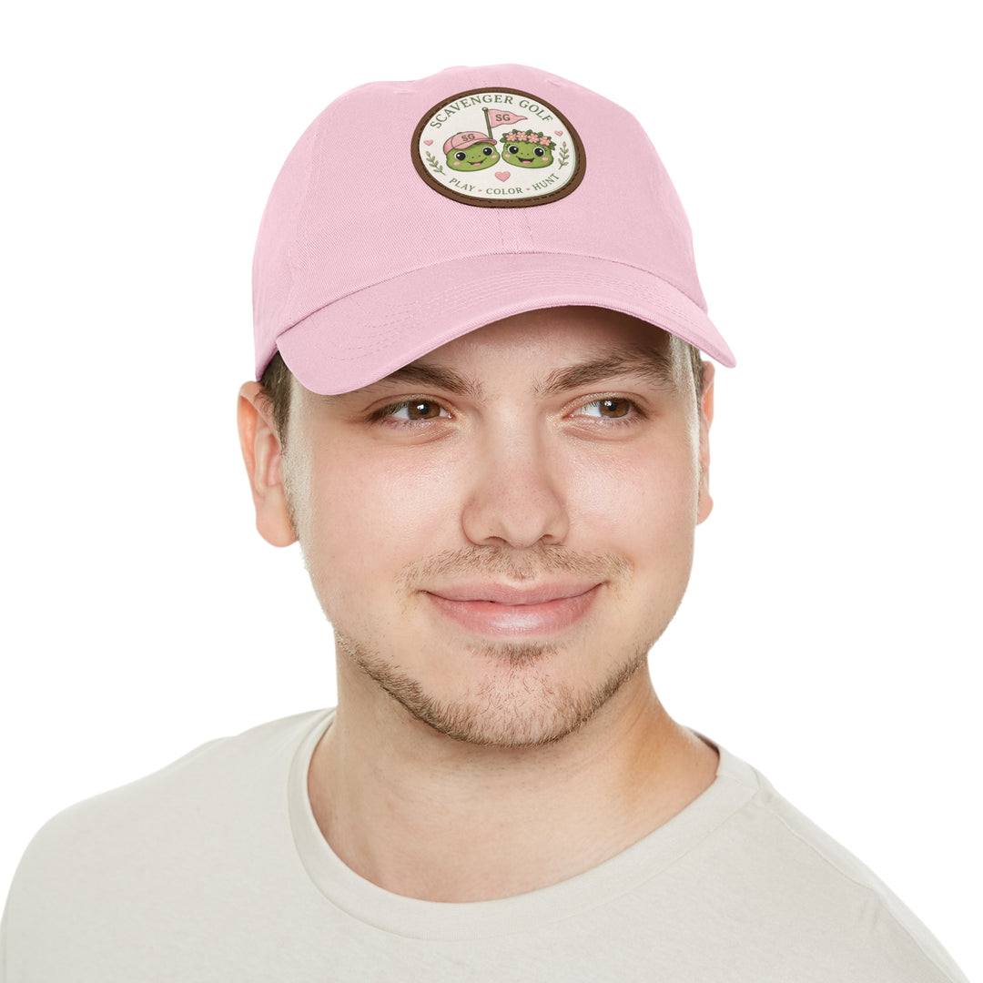 Lost Balls & Wildflowers Round Leather Patch Cap