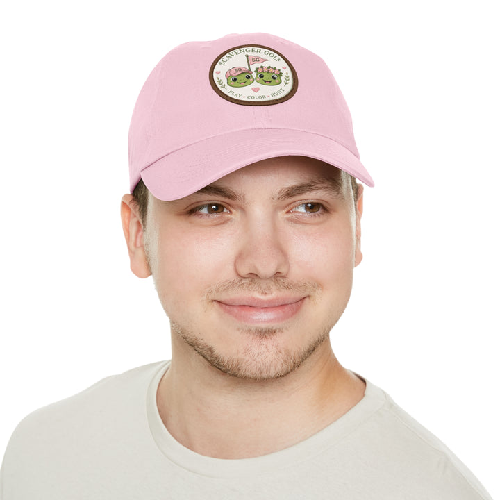 Lost Balls & Wildflowers Round Leather Patch Cap