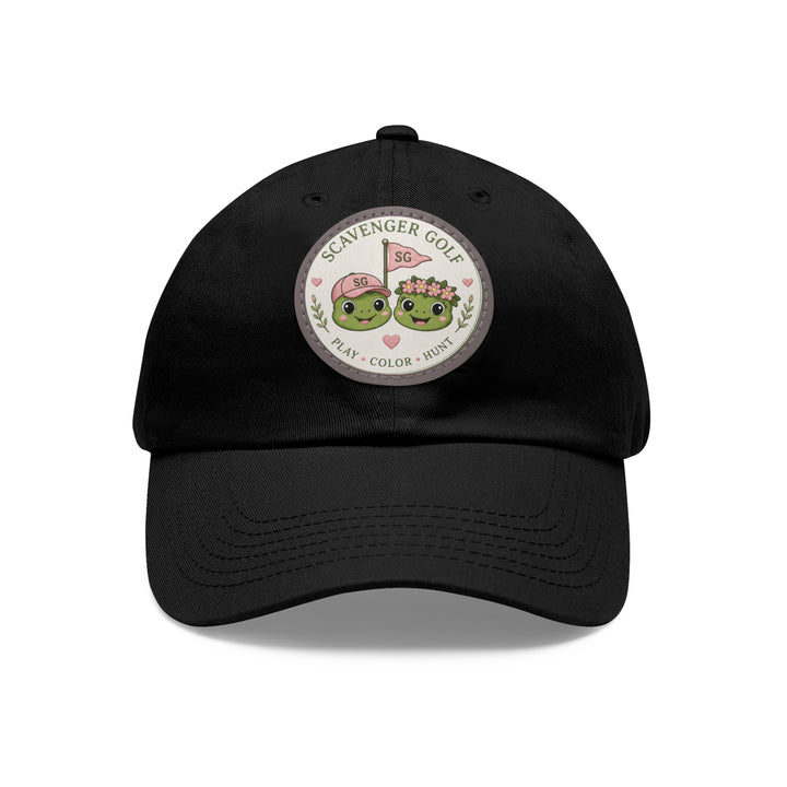 Lost Balls & Wildflowers Round Leather Patch Cap