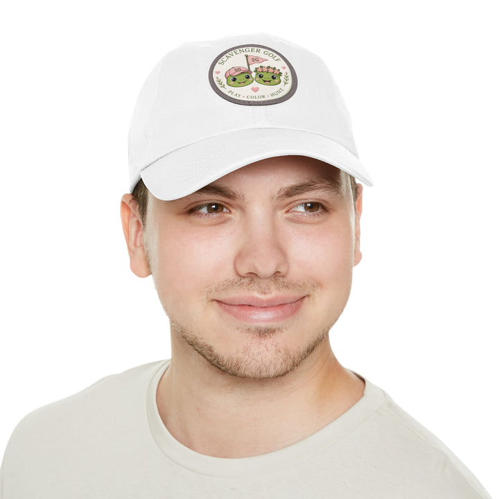 Lost Balls & Wildflowers Round Leather Patch Cap