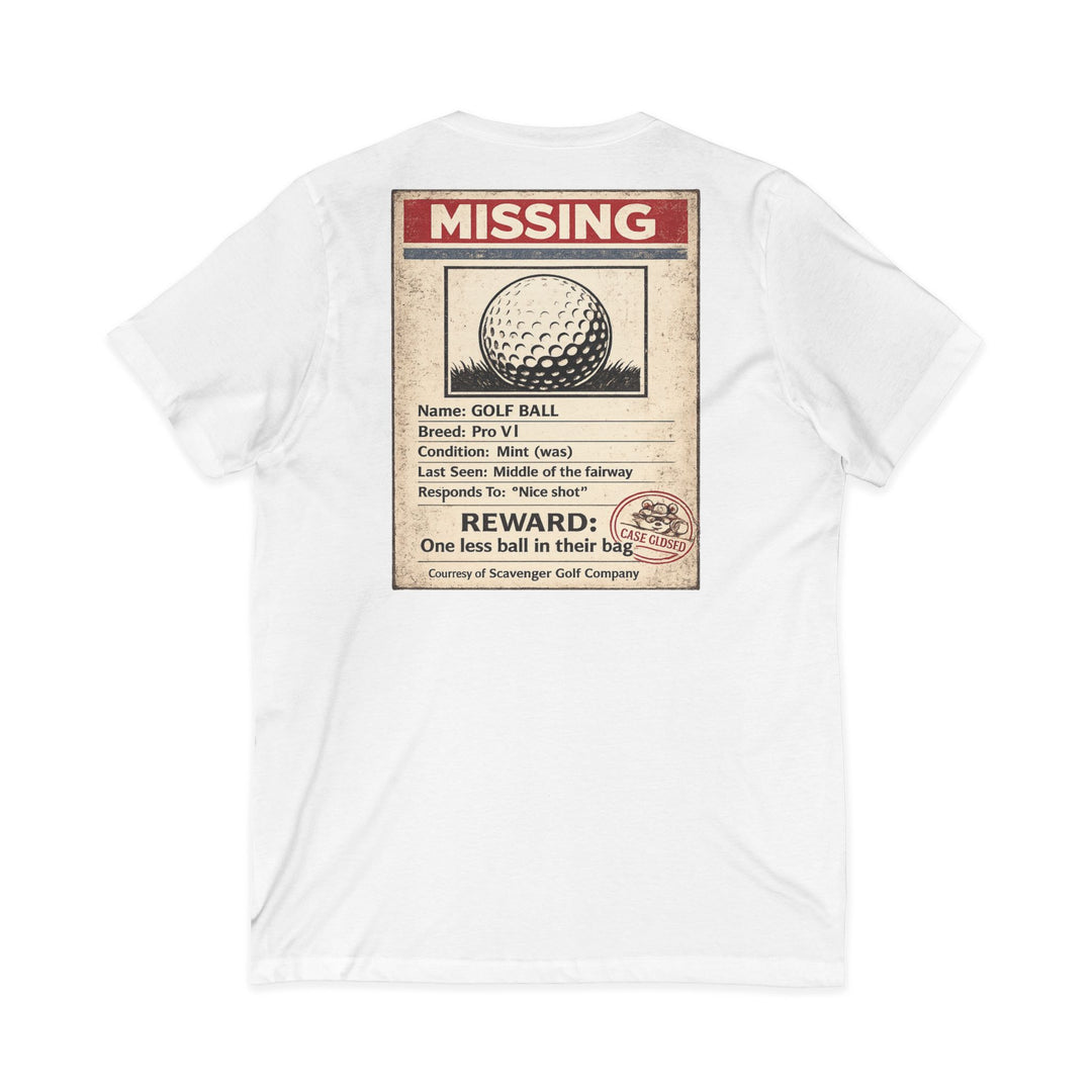 Scavenger Golf’s Lost Ball Case Files – Women’s V-Neck Tee