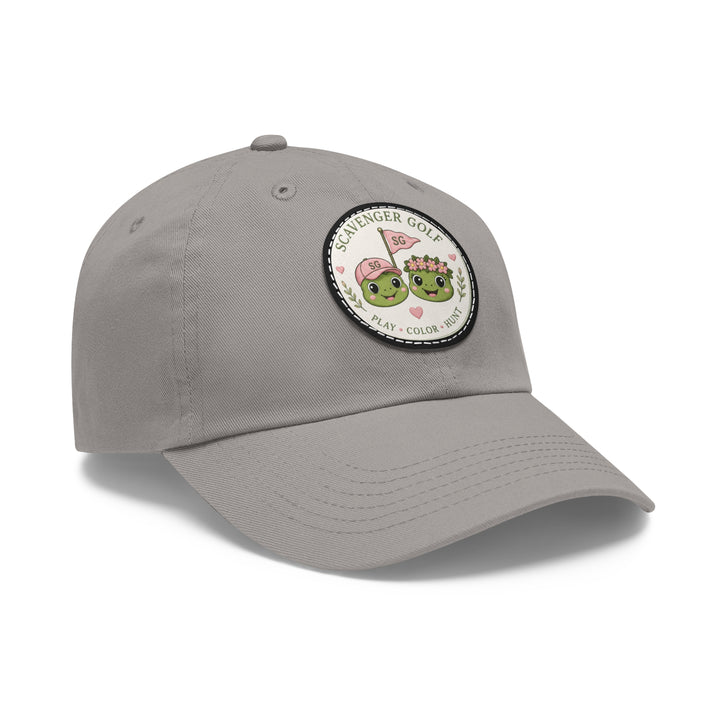 Lost Balls & Wildflowers Round Leather Patch Cap