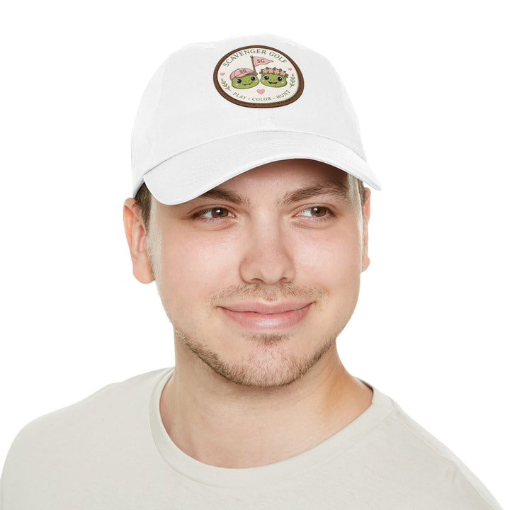 Lost Balls & Wildflowers Round Leather Patch Cap