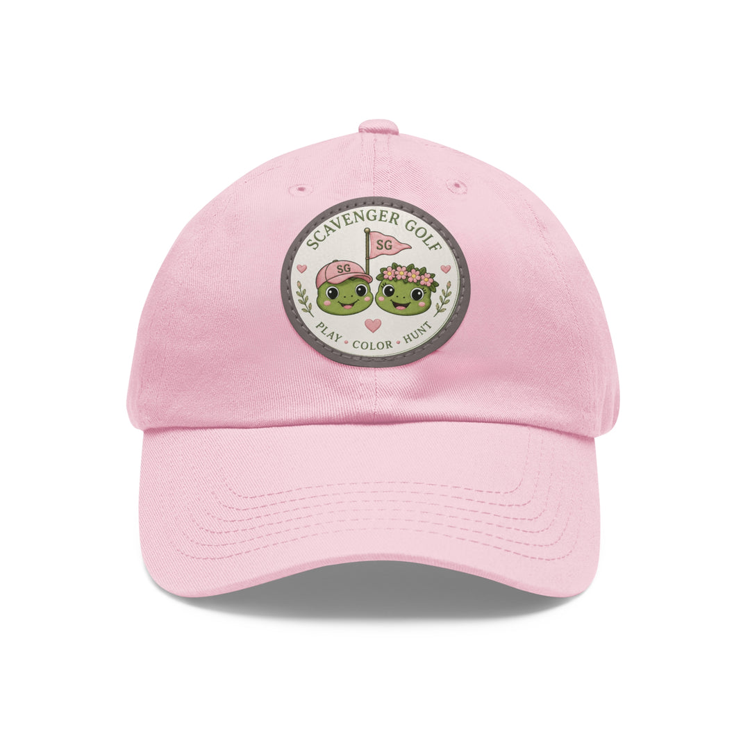 Lost Balls & Wildflowers Round Leather Patch Cap