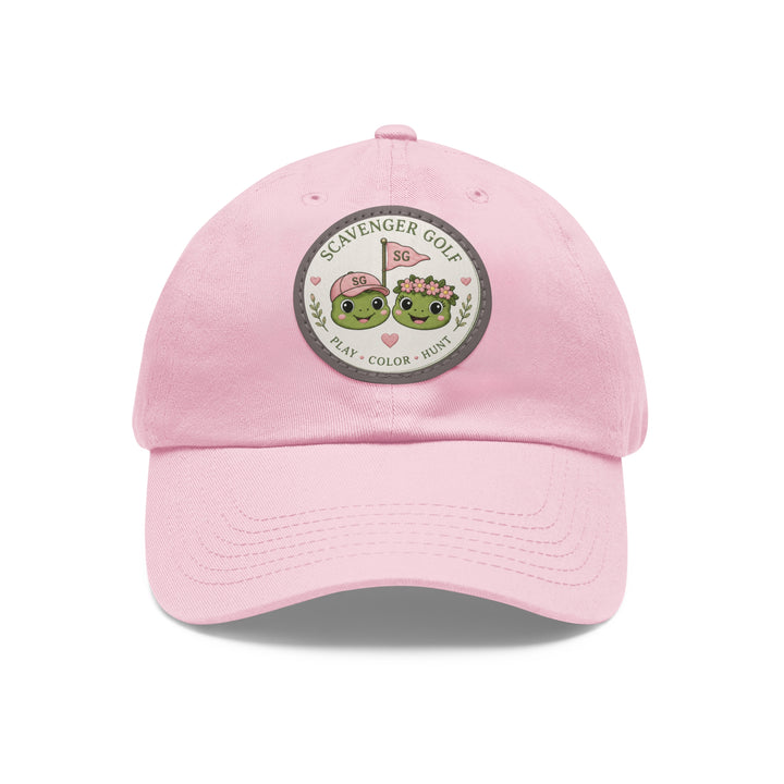 Lost Balls & Wildflowers Round Leather Patch Cap