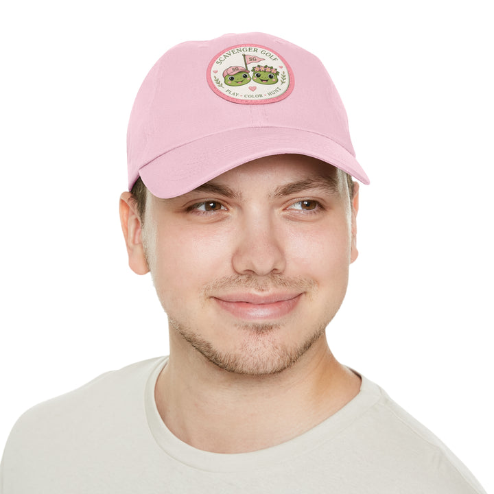 Lost Balls & Wildflowers Round Leather Patch Cap