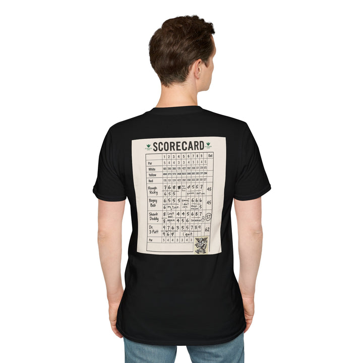 Scavenger Golf's “Son of a *+*+*!” Front 9 Disaster Club Unisex Soft style Tee