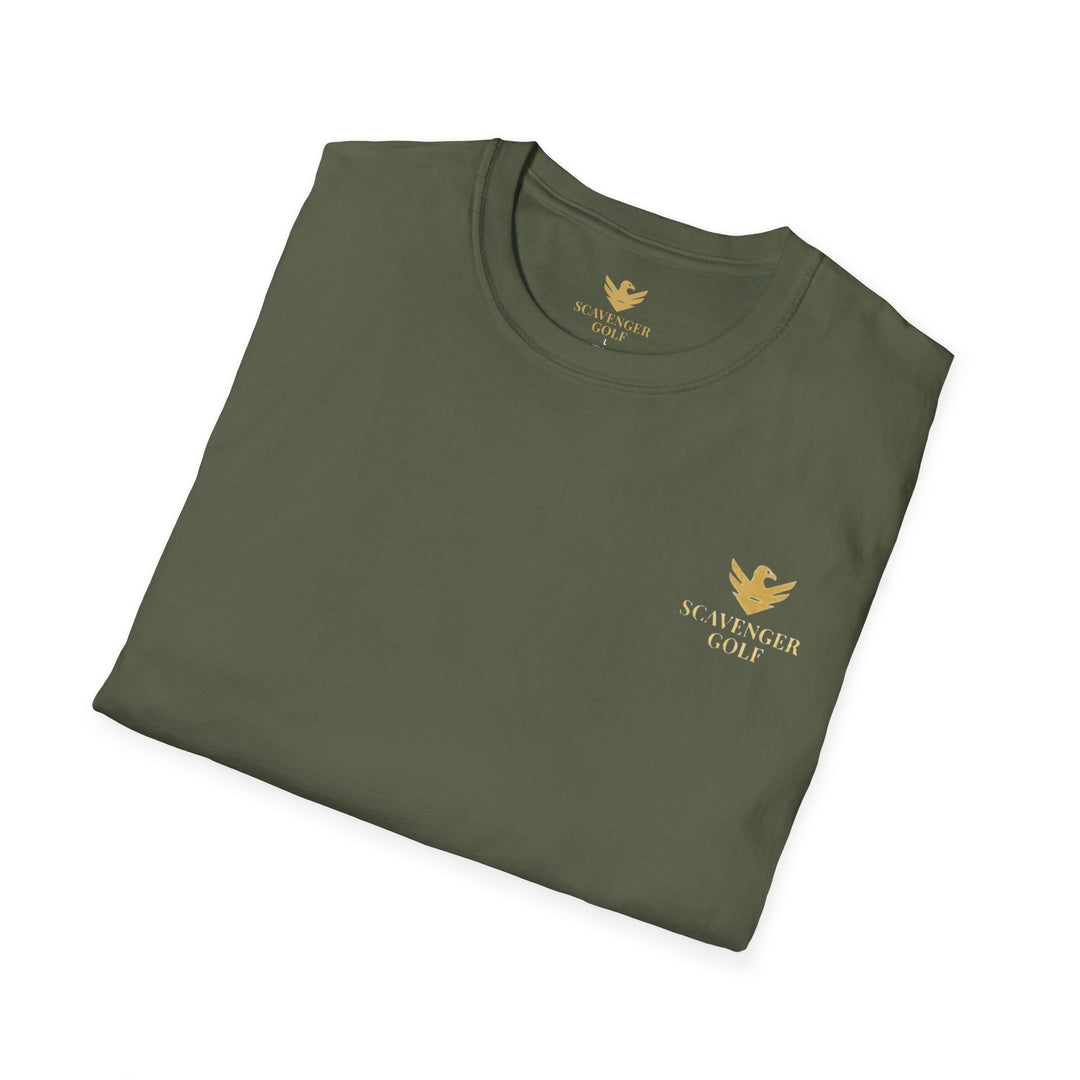 Scavenger Golf's “Son of a *+*+*!” Front 9 Disaster Club Unisex Soft style Tee
