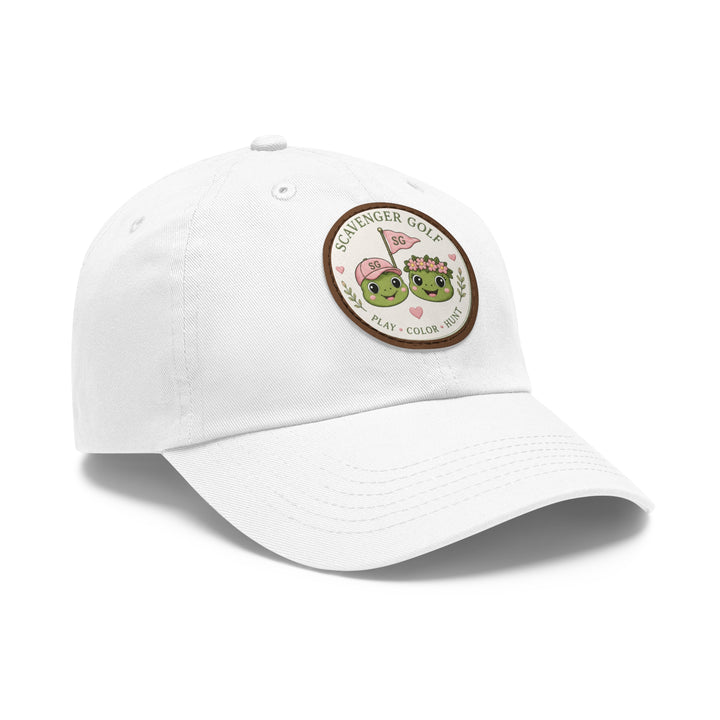 Lost Balls & Wildflowers Round Leather Patch Cap