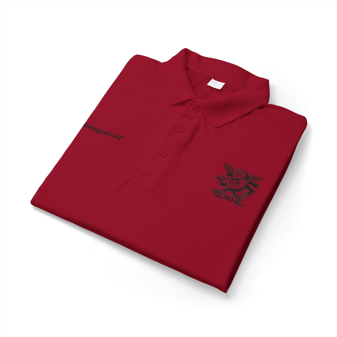 'Hazard Hank' Crest Embroidered Performance Polo by Scavenger Golf