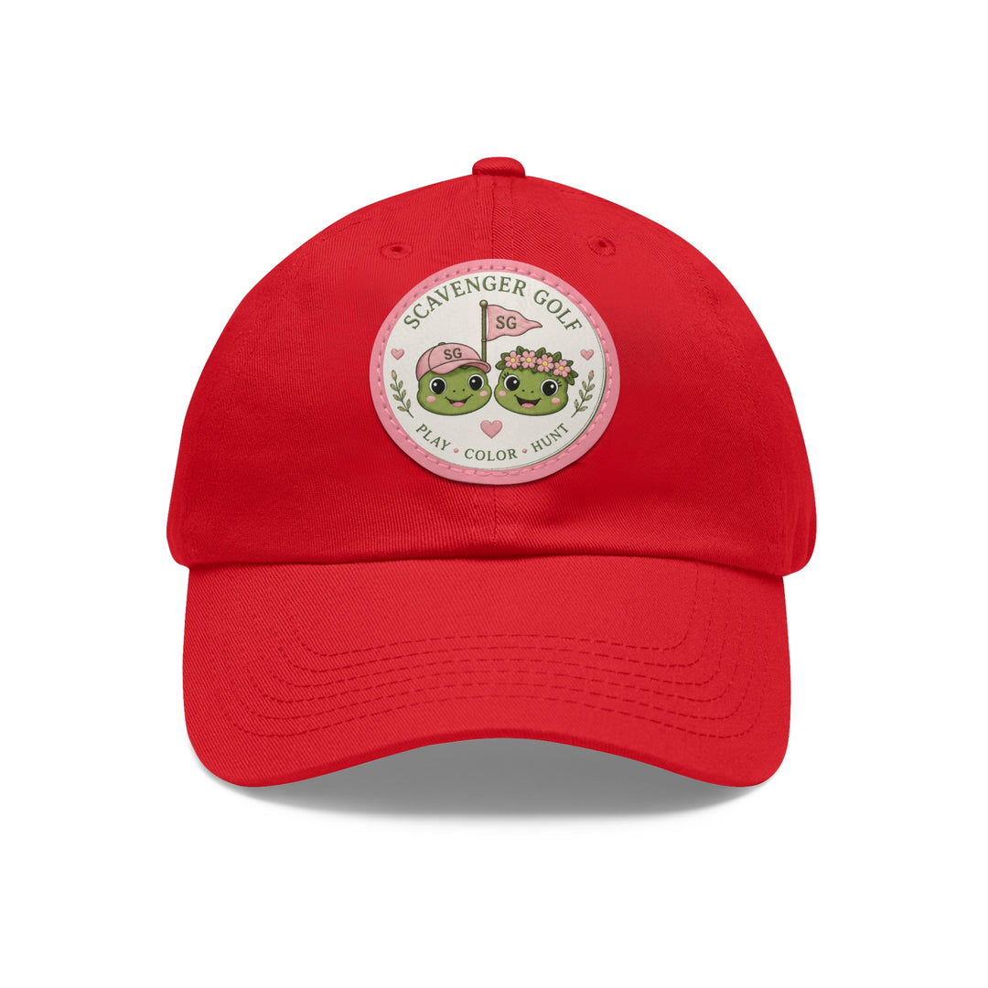 Lost Balls & Wildflowers Round Leather Patch Cap