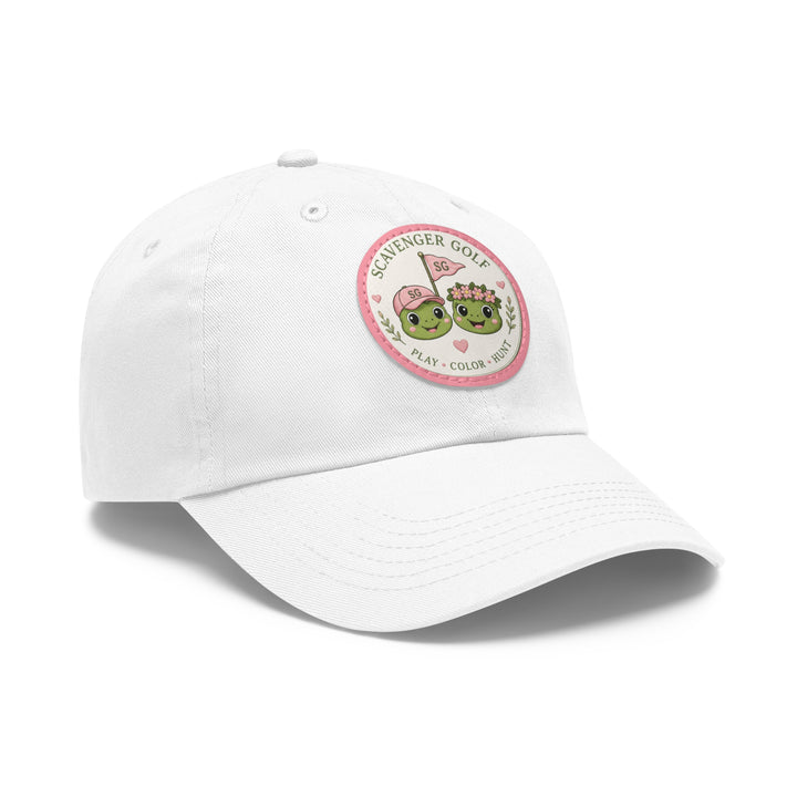 Lost Balls & Wildflowers Round Leather Patch Cap