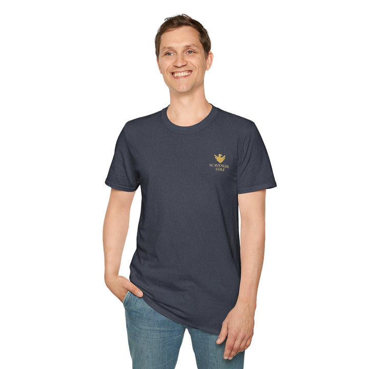Scavenger Golf's “Son of a *+*+*!” Front 9 Disaster Club Unisex Soft style Tee