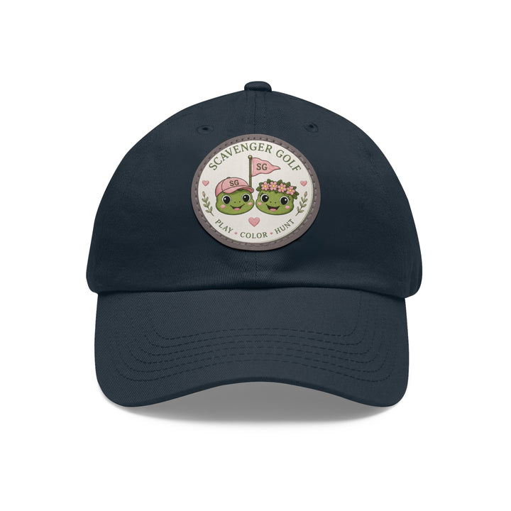 Lost Balls & Wildflowers Round Leather Patch Cap