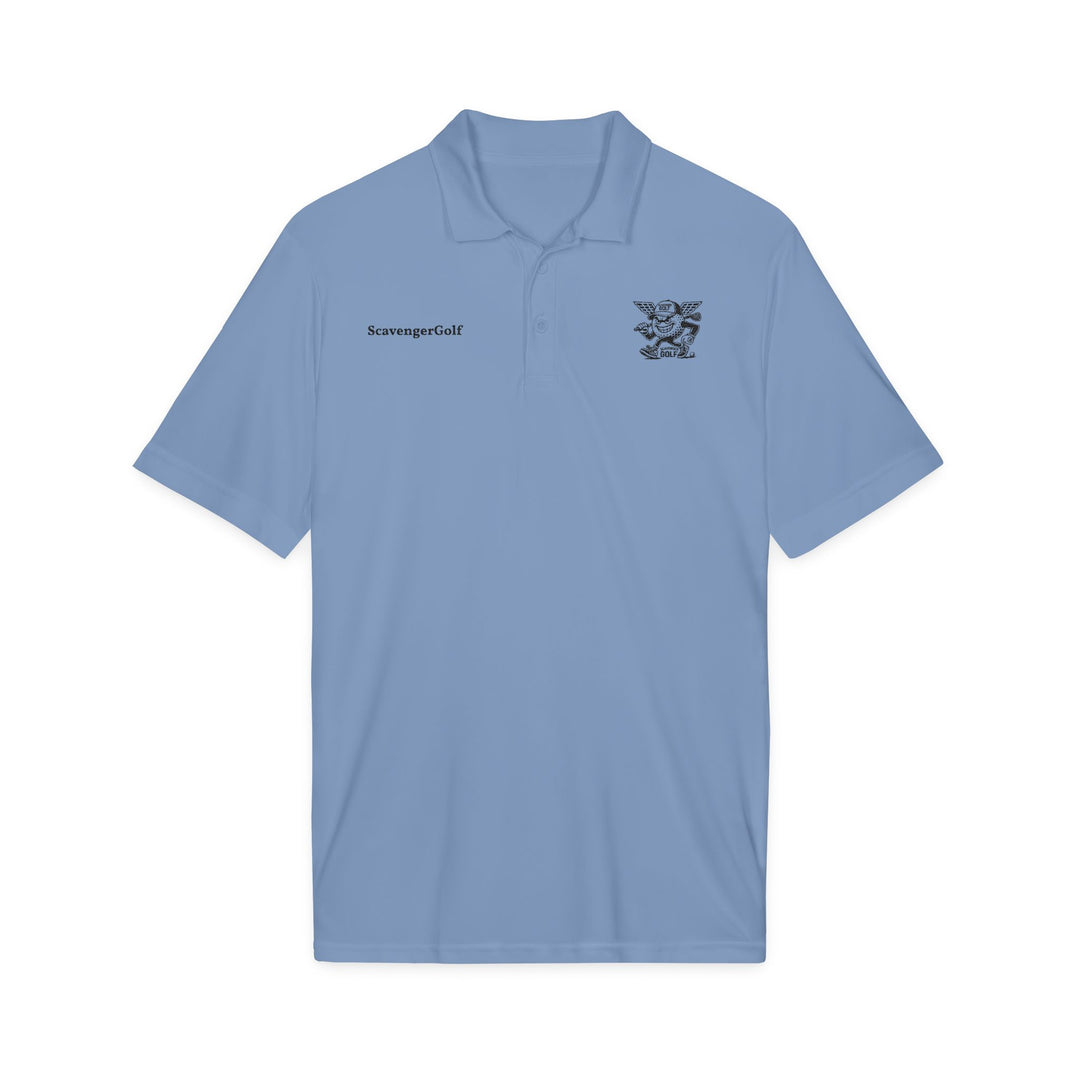 'Hazard Hank' Crest Embroidered Performance Polo by Scavenger Golf