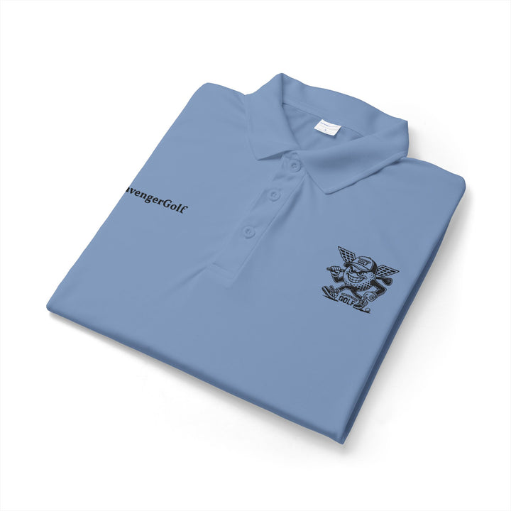 'Hazard Hank' Crest Embroidered Performance Polo by Scavenger Golf