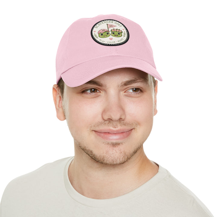 Lost Balls & Wildflowers Round Leather Patch Cap