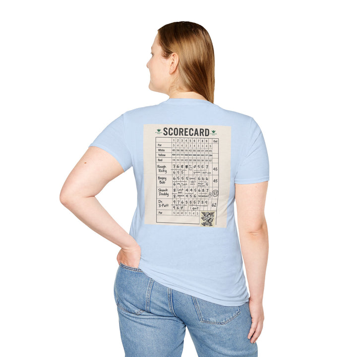 Scavenger Golf's “Son of a *+*+*!” Front 9 Disaster Club Unisex Soft style Tee