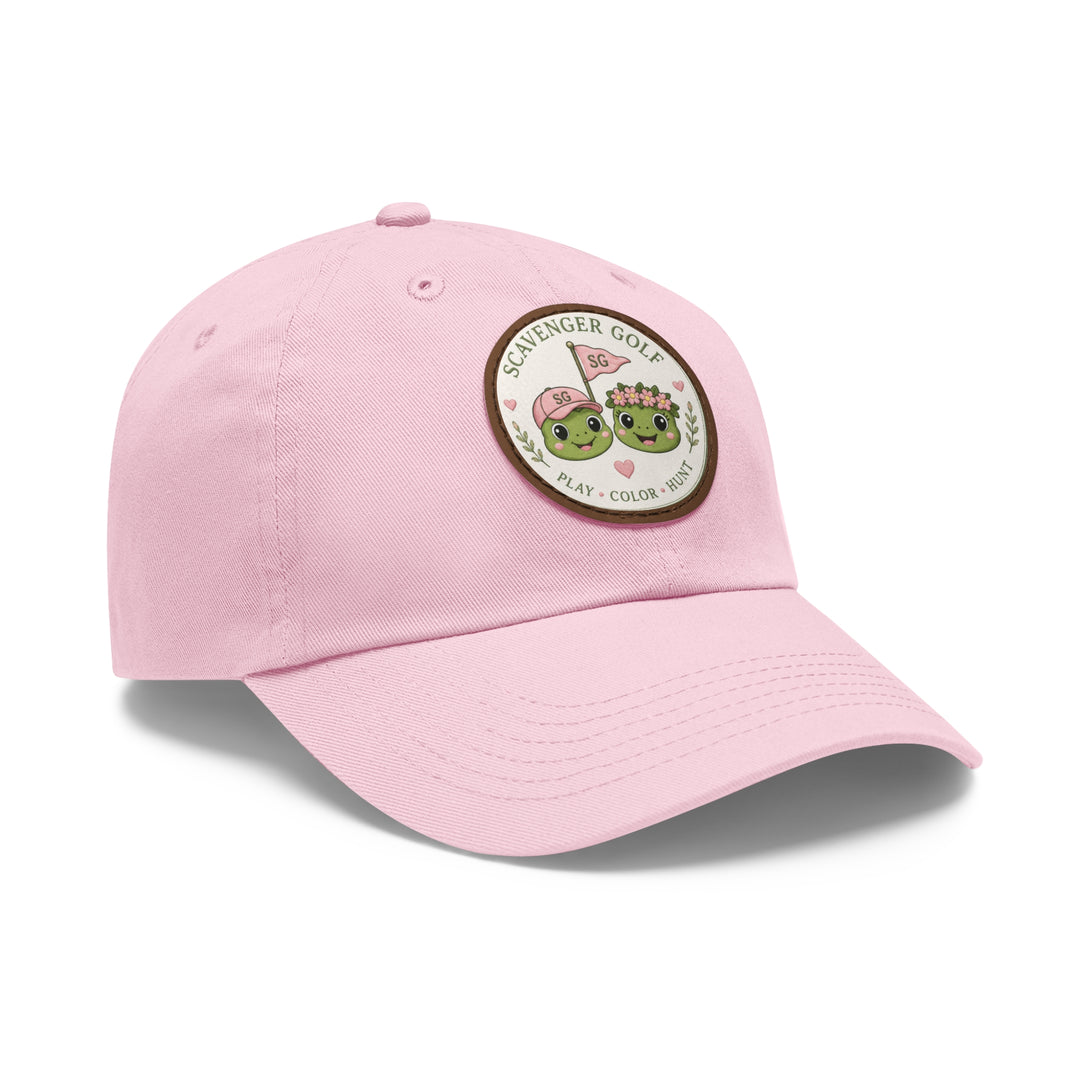 Lost Balls & Wildflowers Round Leather Patch Cap