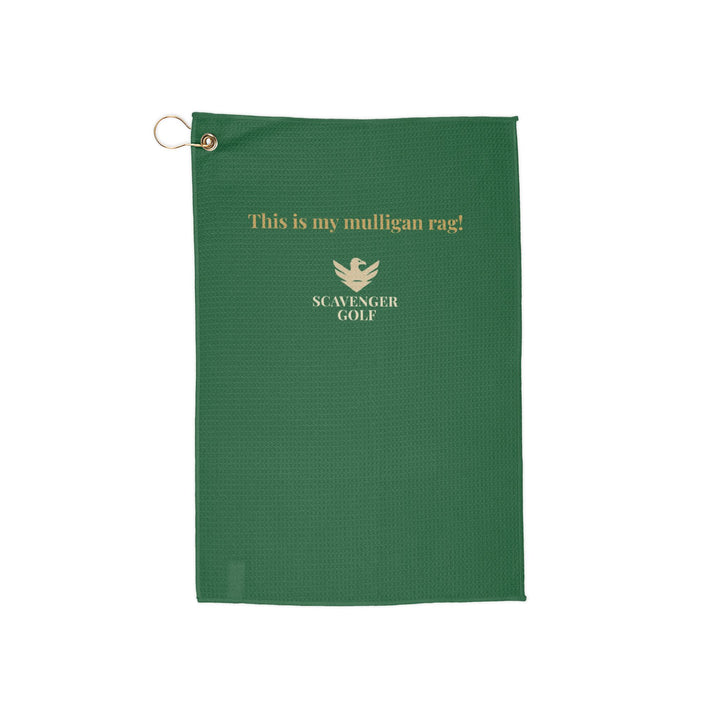 Green Scavenger Golf Towel - This is my mulligan rag! Perfect for golfers who like to keep it clean.