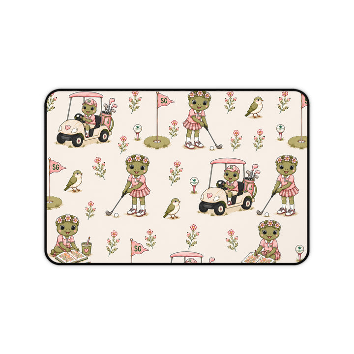 Lost Balls & Wildflowers Desk Mat