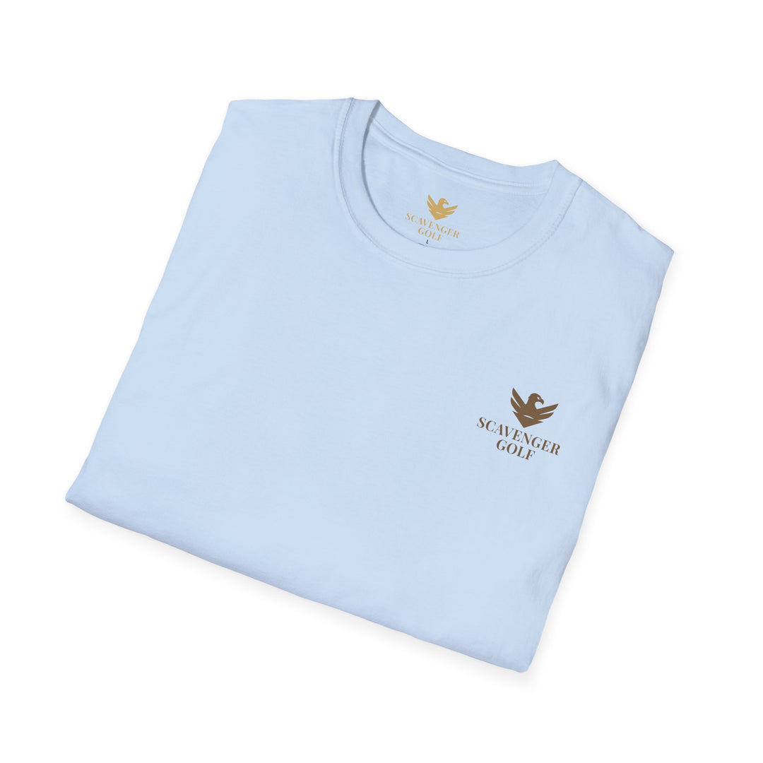 Scavenger Golf's “Son of a *+*+*!” Front 9 Disaster Club Unisex Soft style Tee