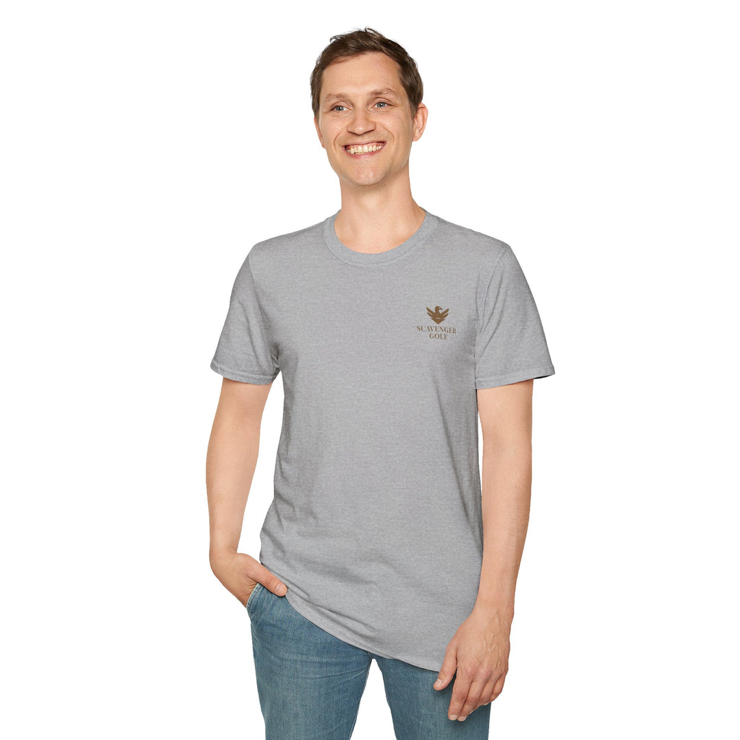 Scavenger Golf's “Son of a *+*+*!” Front 9 Disaster Club Unisex Soft style Tee