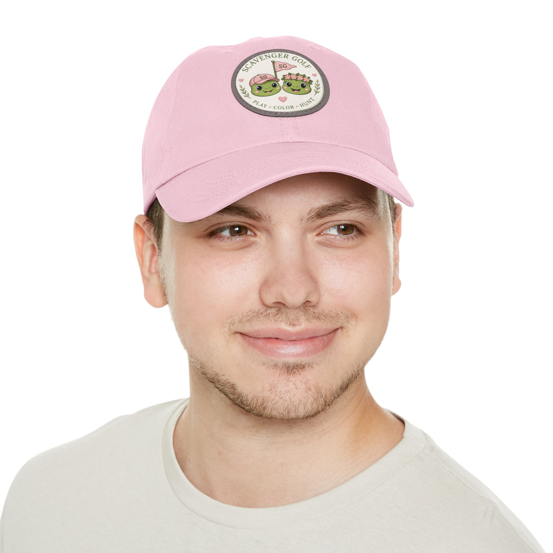Lost Balls & Wildflowers Round Leather Patch Cap