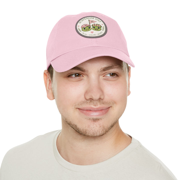 Lost Balls & Wildflowers Round Leather Patch Cap