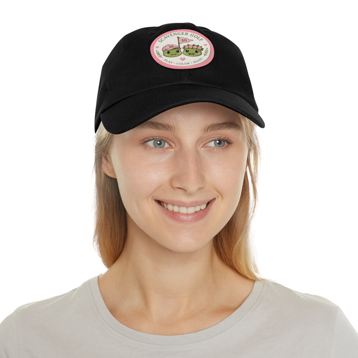 Lost Balls & Wildflowers Round Leather Patch Cap