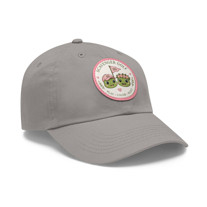 Lost Balls & Wildflowers Round Leather Patch Cap