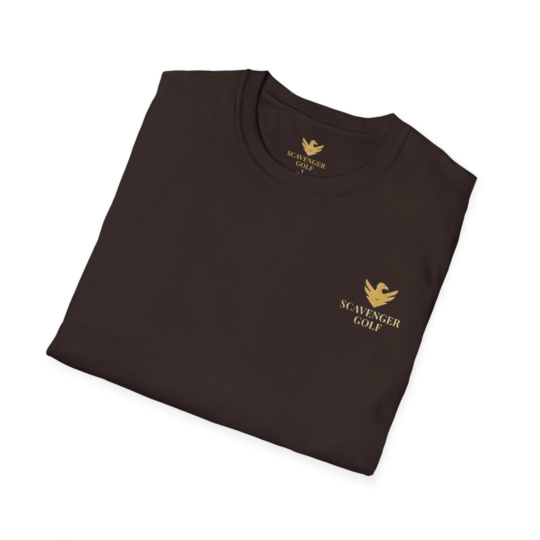Scavenger Golf's “Son of a *+*+*!” Front 9 Disaster Club Unisex Soft style Tee