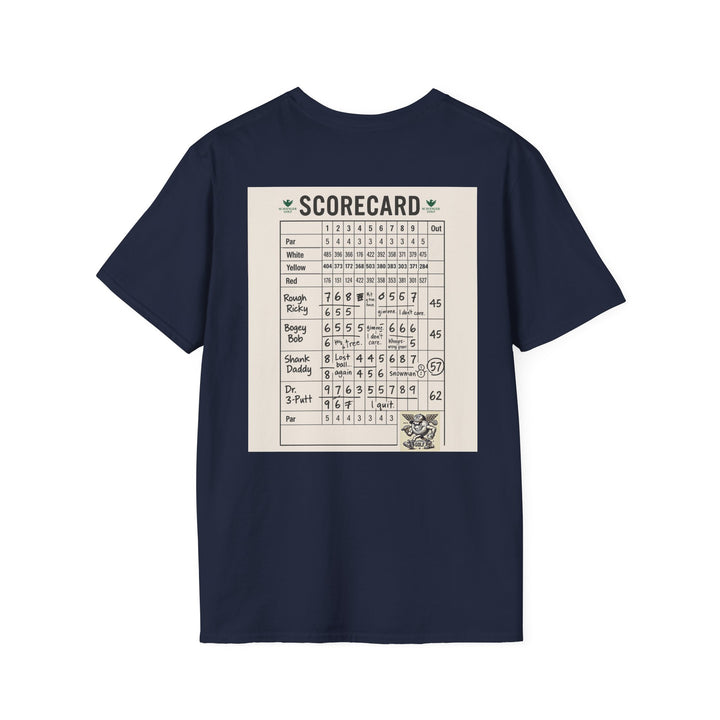 Scavenger Golf's “Son of a *+*+*!” Front 9 Disaster Club Unisex Soft style Tee