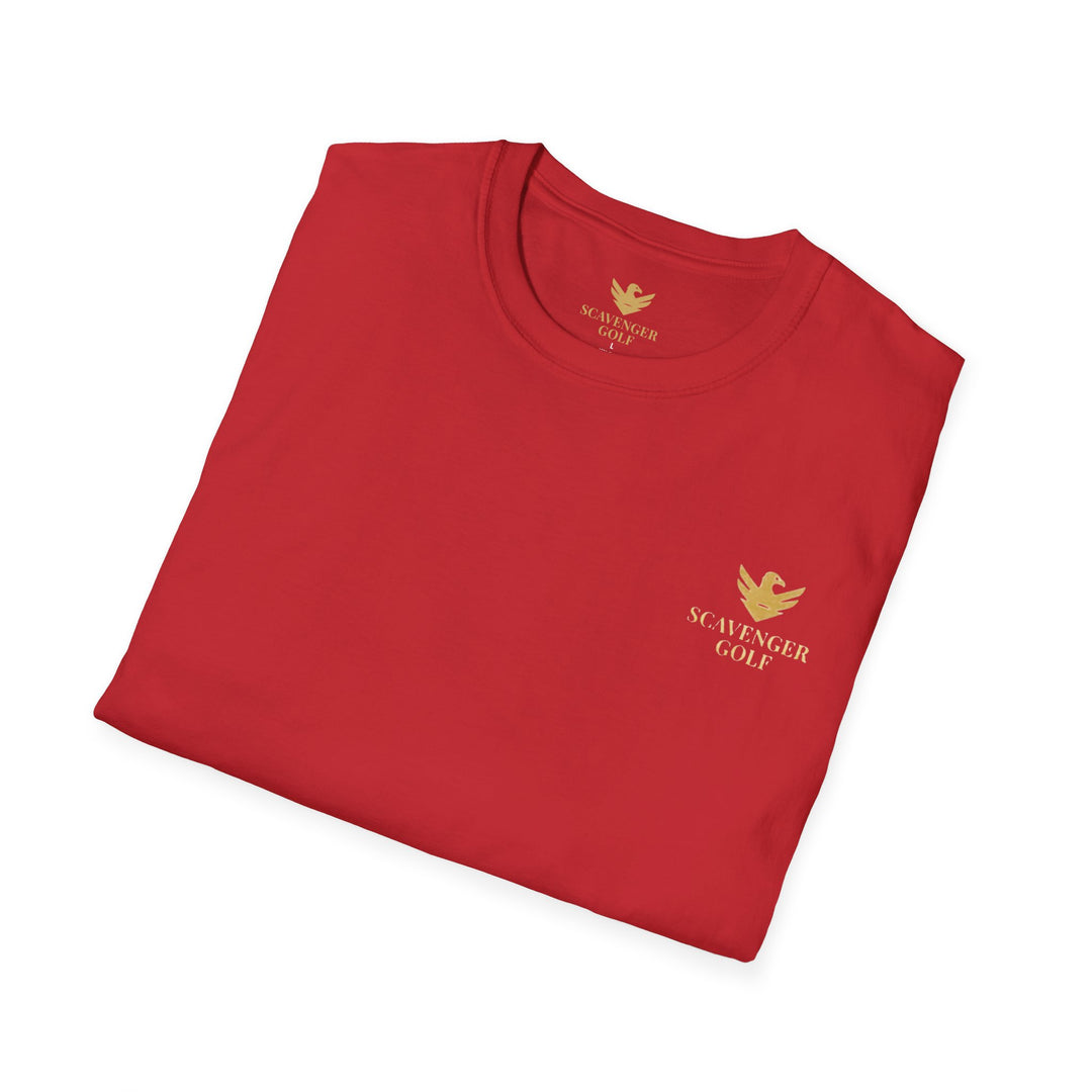 Scavenger Golf's “Son of a *+*+*!” Front 9 Disaster Club Unisex Soft style Tee
