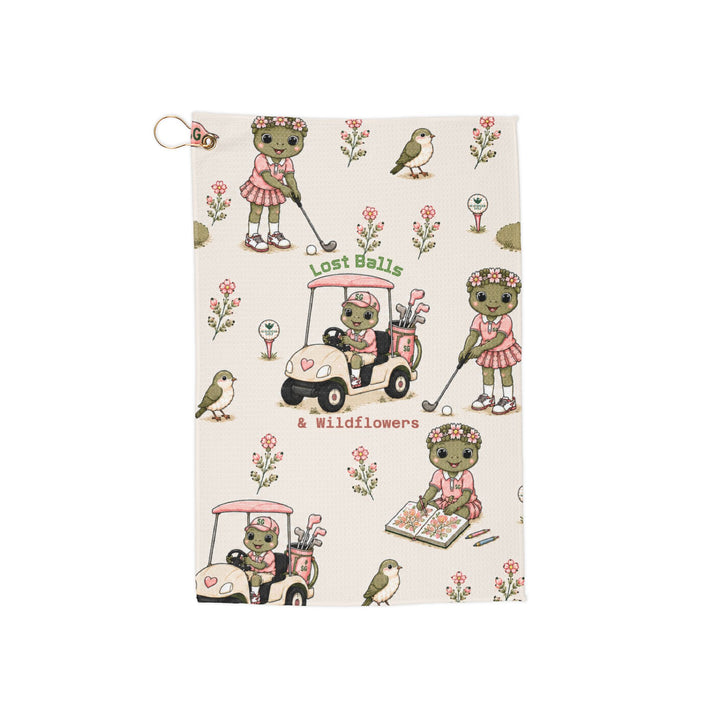 Lost Balls & Wildflowers Golf Towel