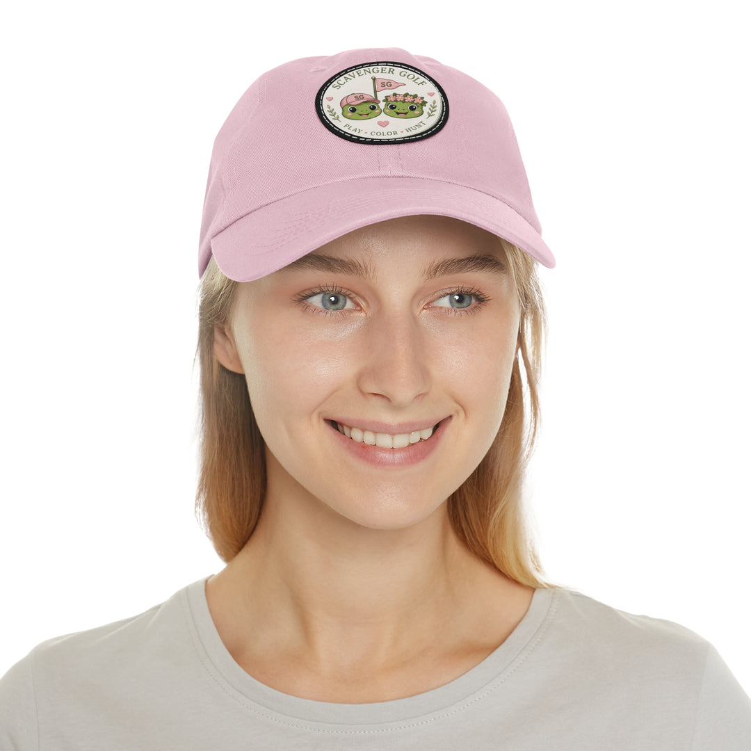 Lost Balls & Wildflowers Round Leather Patch Cap