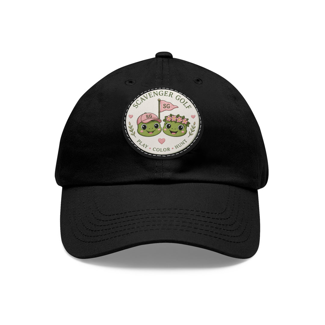Lost Balls & Wildflowers Round Leather Patch Cap