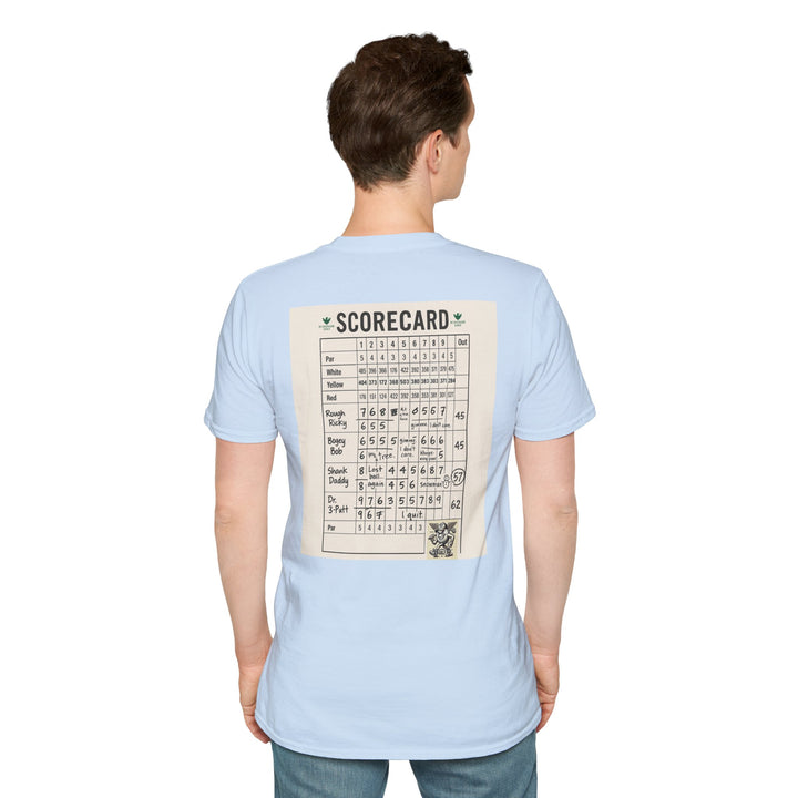 Scavenger Golf's “Son of a *+*+*!” Front 9 Disaster Club Unisex Soft style Tee