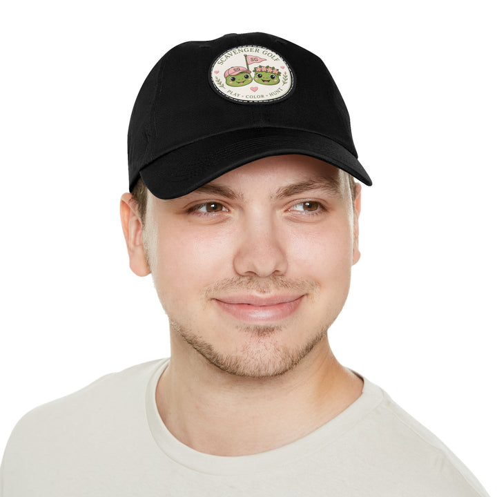 Lost Balls & Wildflowers Round Leather Patch Cap
