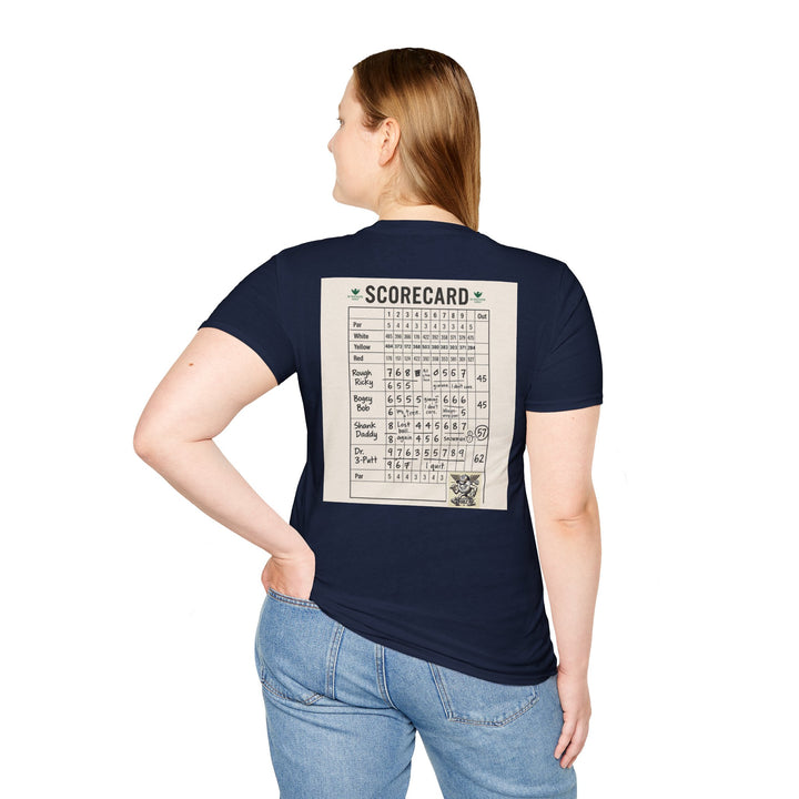 Scavenger Golf's “Son of a *+*+*!” Front 9 Disaster Club Unisex Soft style Tee