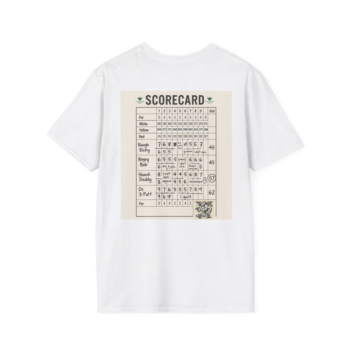 Scavenger Golf's “Son of a *+*+*!” Front 9 Disaster Club Unisex Soft style Tee