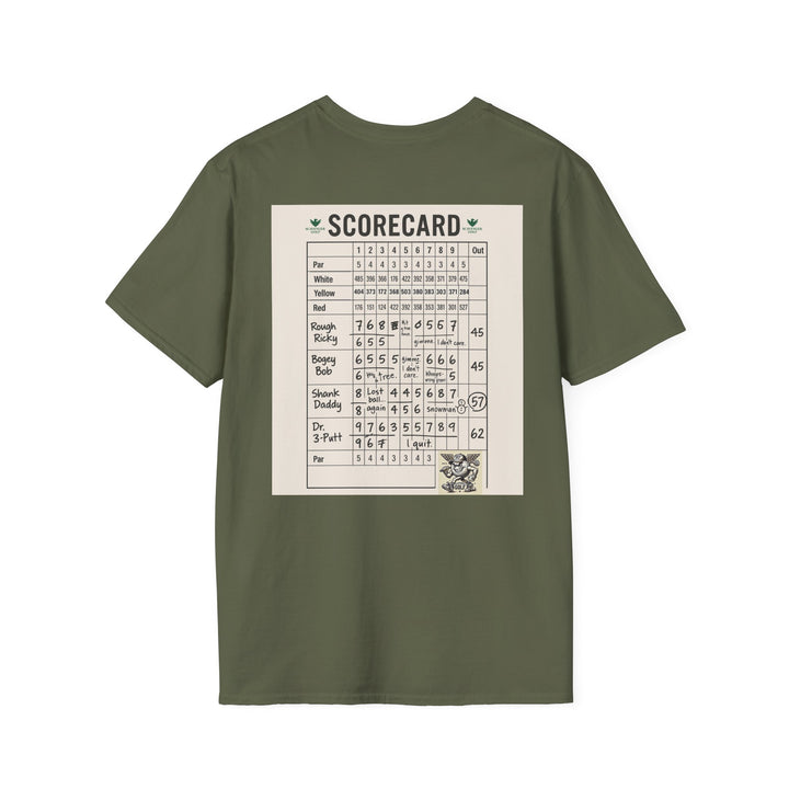 Scavenger Golf's “Son of a *+*+*!” Front 9 Disaster Club Unisex Soft style Tee