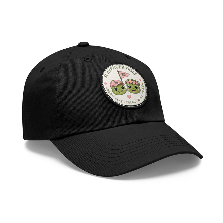 Lost Balls & Wildflowers Round Leather Patch Cap