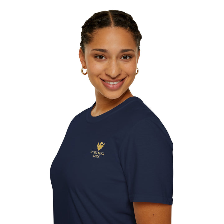 Scavenger Golf's “Son of a *+*+*!” Front 9 Disaster Club Unisex Soft style Tee