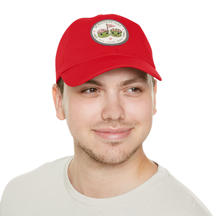 Lost Balls & Wildflowers Round Leather Patch Cap
