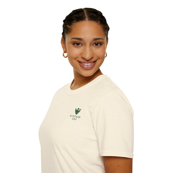 Scavenger Golf's “Son of a *+*+*!” Front 9 Disaster Club Unisex Soft style Tee