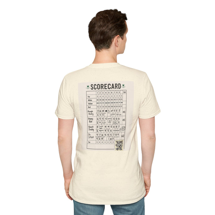 Scavenger Golf's “Son of a *+*+*!” Front 9 Disaster Club Unisex Soft style Tee
