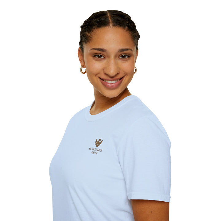 Scavenger Golf's “Son of a *+*+*!” Front 9 Disaster Club Unisex Soft style Tee