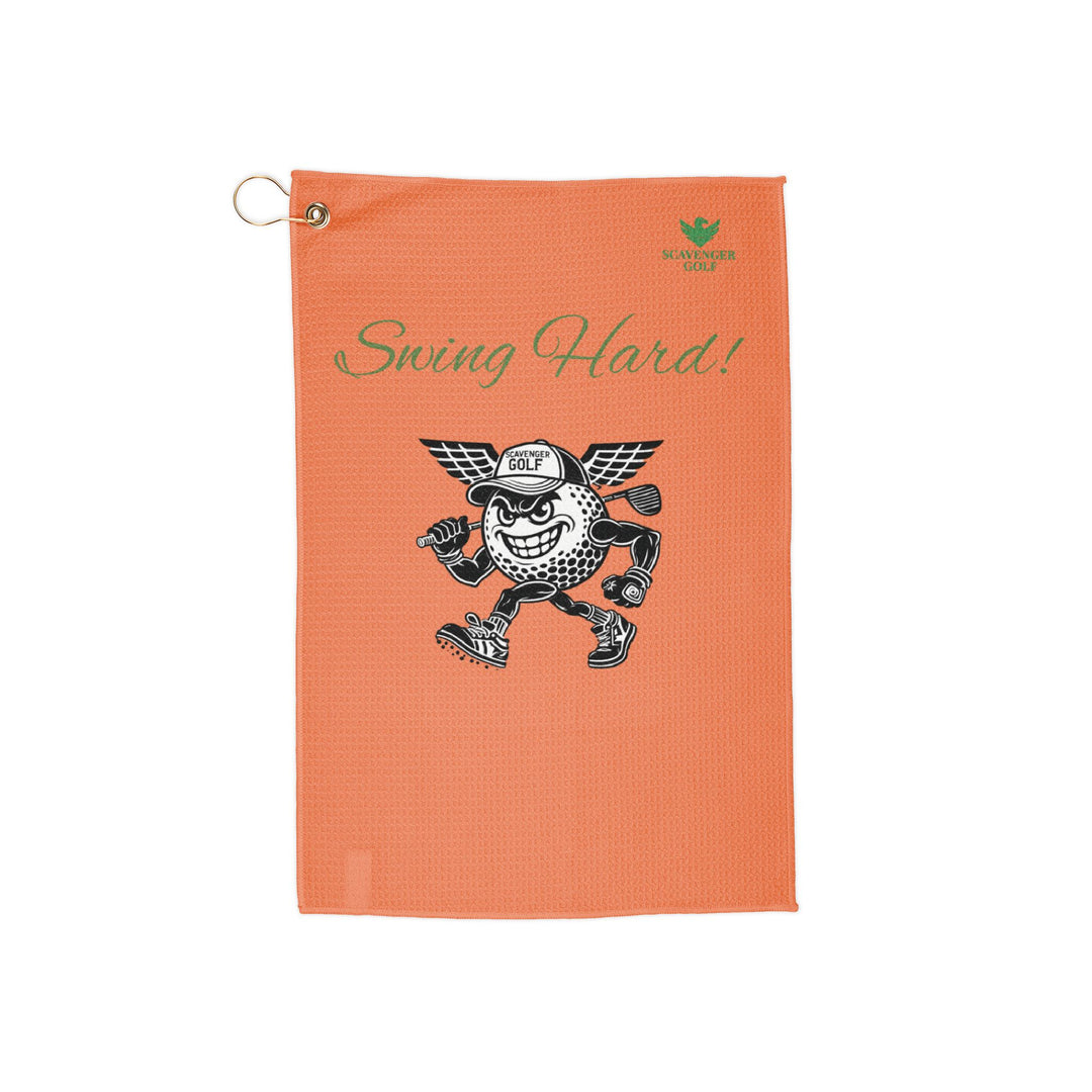 Hazard Hank Mascot Golf Towel with Clip Ring
